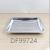 Df99724 Stainless Steel Plate Hotel Household Barbecue Plate Rectangular Tray Deep Canteen Restaurant Dish Shallow Plate