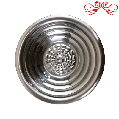 Df99154 Stainless Steel Diamond Plate Bottom Embossed Deepening Disc Export Foreign Trade Kitchen Hotel Supplies