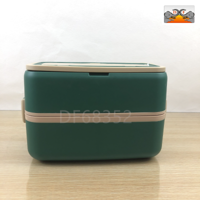 Df68352 Double-Layer Electric Rice Container Student Bento Box Lunch Box Multi-Layer Heating Lunch Box Plastic Steel Lunch Box Kitchen Hotel