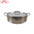 Df99040 Three-Layer Steel Double Bottom Hot Pot Hammer Point Soup Pot Clear Soup Two-Flavor Hot Pot Sauce Pot Restaurant Kitchen Hotel Supplies