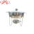 Df99372 Stainless Steel round Chafing Dish Double Grid Dining Stove Buffet Buffet Stove Kitchen Sink Kitchen Hotel Supplies