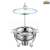 Df99372 Thickened Hook Flower Bud Dining Stove Stainless Steel Buffet Stove Buffet Stove Glass Cover Golden Natural Color for Hotel