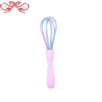 Df68364 New Multi-Functional Stainless Steel Eggbeater Silicone Eggbeater Wooden Handle Blender with Bottle Opener
