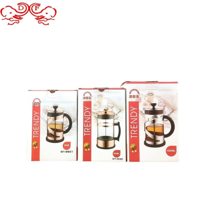 Df68304 Tea Infuser Borosilicate Double Filter Coffee Filter and Press Pot