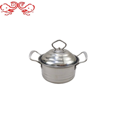 Df68345 Stainless Steel Pot Steel Ear Pot with Stainless Steel Cover Household Soup Pot Porridge Cooking Noodle Pot