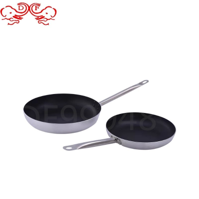 Df99948 Composite Bottom Single Handle Flat Non-Stick Frying Pan Commercial Steak Fry Pan Household Gas Induction Cooker Fried Eggs