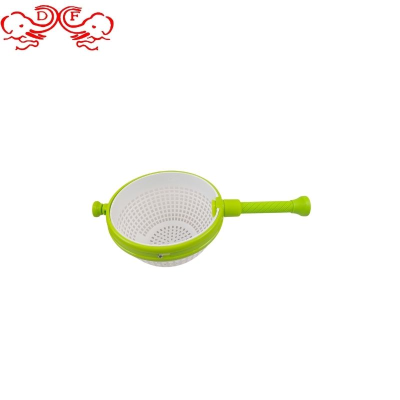 Df68519 Hot-Selling Rotating Drain Basket Household Hand-Pressed Vegetable and Fruit Salad Rotating Cleaning Dehydration Artifact
