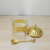 Df99118 Vintage Gold Seasoning Sucrier Gift Glass Sugar Bowl Sucrier Home Supplies Tableware Decoration