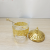 Df99118 Vintage Gold Seasoning Sucrier Gift Glass Sugar Bowl Sucrier Home Supplies Tableware Decoration