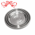 Df99009 Stainless Steel Thickened Spit Bone China Plate Western Food Steak Plate Golden Coffee Shop Flat Tray Dessert Fruit