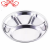 Df99029 Stainless Steel Snack Plate Dining Room Large Plate Student Compartment Plate Office Lunch Box round Tray