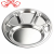 Df99029 Stainless Steel Snack Plate Dining Room Large Plate Student Compartment Plate Office Lunch Box round Tray