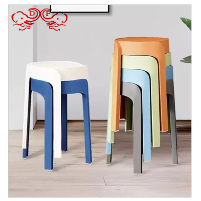 Df68334 Plastic Stool Stackable a High Stool Modern Minimalist Cyclone Stool Living Room Dining Chair Stool Dining Room round Stool