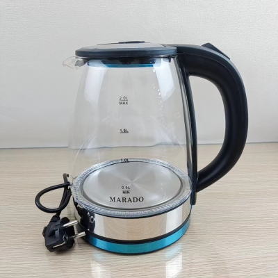 Df99186 Glass European Standard Electric Kettle Large Capacity Glass Quick Heating Household Health Kettle Electric Kettle