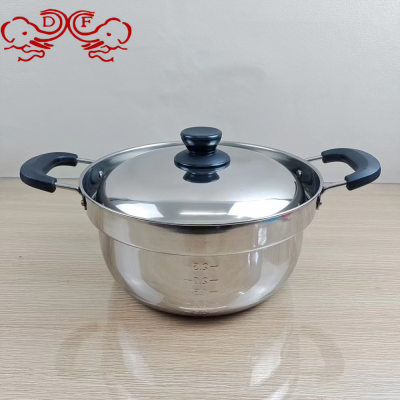 Df99230 Stainless Steel Milk Pot Soup Pot Thickened Noodles Small Pot Instant Noodles Food Supplement Pot Induction Cooker Gas Universal
