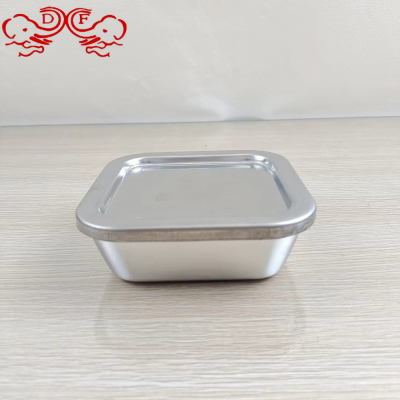 Df99115 304 Stainless Steel Square Retention Samples Box round Preservation Box Square Sampling Box Thickened Condiment Dispenser