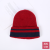 Korean Style Trendy Unique Striped Color Matching Knitted Sleeve Cap Japanese Harajuku Style All-Matching Warm Earflaps Woolen Hat