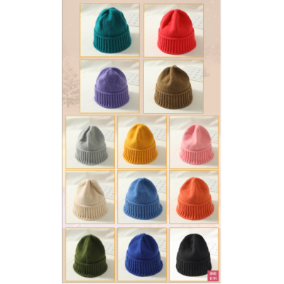 Small Knitted Bucket Hat Woolen Cap Women's Autumn and Winter Trendy Bucket Warm Head Net Red Big Head Circumference Beanie Hat