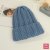 Autumn and Winter Twisted Woolen Yarn Cute Face Slimming Beanie Hat Knitted Warm Hat