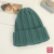 Autumn and Winter Twisted Woolen Yarn Cute Face Slimming Beanie Hat Knitted Warm Hat