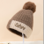 2023 New Color Matching Winter Korean Style All-Matching Fleece-Lined Warm Knitted Hat