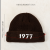 2023 New 1977 Adhesive Knitted Hat Korean Autumn and Winter New Windproof Warm Wool Hat