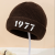 2023 New 1977 Adhesive Knitted Hat Korean Autumn and Winter New Windproof Warm Wool Hat