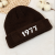 2023 New 1977 Adhesive Knitted Hat Korean Autumn and Winter New Windproof Warm Wool Hat