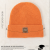 2023 New Knitted Pure Color Minimal Versatile Labeling Autumn and Winter Warm Wind-Proof Cap