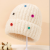 2023 New Button Plush Thickened Knitted Hat One Pack