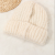 2023 New Button Plush Thickened Knitted Hat One Pack