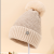 2023 New Snowflake Buckle Color Stitching Thickened Knitted Hat One Top