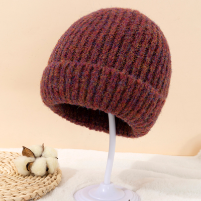 2023 New Color Yarn Thickened Knitted Hat One Pack