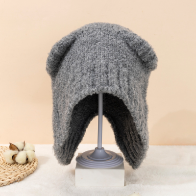 2023 New Bear Ears Style Knitted Hat One Pack