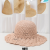 2023 New Spring/Summer Papyrus Foldable Lace Cutout Large Brim Simple Sun Protection Sun-Shade Fisherman Hat Cap