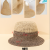 2023 New Color Matching Japanese Minority Bell Type Bucket Hat Women's Summer Bucket Korean Style Face-Looking Straw Hat