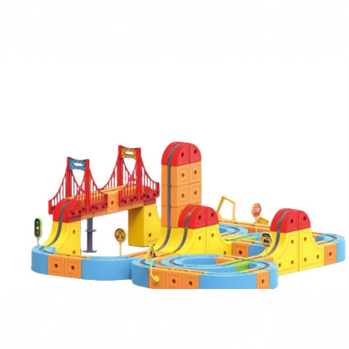 2025新款磁力积木轨道车魔幻百变儿童女男孩益智生日礼物拼装玩具