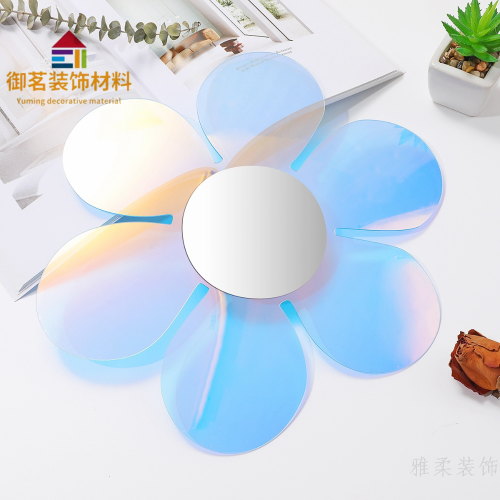 new irregular mirror stickers colorful cosmetic mirror modern acrylic decoration soft mirror