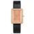 New Fashion Women's PU Leather Strap Quartz Wrist Watch in Stock Wholesale Rectangular Diamond Korean Style Fashion Watch