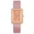 New Fashion Women's PU Leather Strap Quartz Wrist Watch in Stock Wholesale Rectangular Diamond Korean Style Fashion Watch