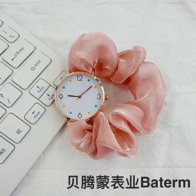 Korean Dongdaemun Ins Style Creative Fashion Ribbon Digital Watch Female Fairy Elegant Color Digital Women's Watch