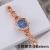 Fashionable Personalized Women's Quartz Watch Flower Dial Rhinestone Bracelet Watch Light Luxury All-Match Waterproof Women's Watch