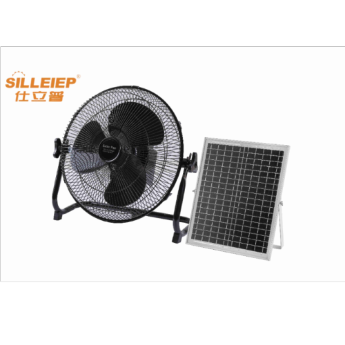 shili puzhao ming 12-inch solar energy floor fan household fan digital button usb charging interface