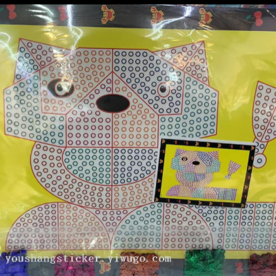 STK Cartoon Sequins Mosaic Stickers Series Kindergarten DIY Classroom Material Stickers Send Coloring Paintings
