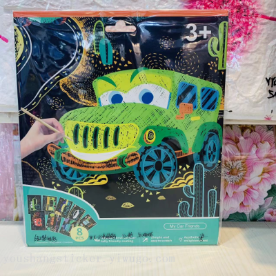 Scraping Painting Children's Sketch Book Colorful Scratch Art Paper DIY Handmade Creative Scratch Art Paper Painting Toys