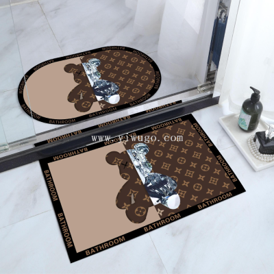 Diatom Ooze Cushion Quick-Drying Bathroom Absorbent Floor Mat Toilet Door Mat Doorway Carpet Non-Slip Foot Mat