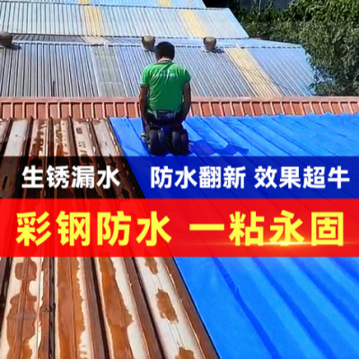 Export Blue Self-Adhesive Waterproofing Membrane Colored Steel Tile Roof Water Resistence and Leak Repairing Material Roof Waterproof Coiled Material