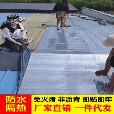 Foreign Trade Export Colored Steel Tile Heat Insulation Coiled Material Colored Steel Tile Waterproof Coiled Material Colored Steel Tile Anti-Corrosion Self-Adhesive Waterproofing Membrane