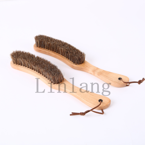 Shoe Brush Soft Fur Wooden Handle Shoe Brush Long Handle Shoe Brush Shoe Oil Brush Clothes Cleaning Brush Floor Brush Household multi-Functional Soft Brush 
