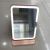 Battery Three-Color Light Led Make-up Mirror Square Leather Portable Folding Travel Fill Light Mirror with Light